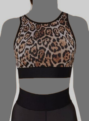 $108 Ultracor Women's Brown Leopard Spice Aquila Sports Bra Size L
