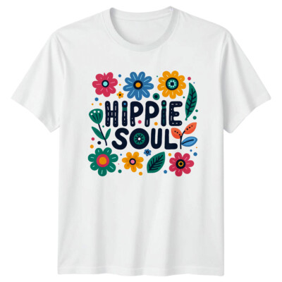 Hippie Soul Floral T-Shirt, Naturliebhaber, Boho Style Tee