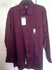 Mens Arrow Shirt Wine Size L 16-16 1/2 32/33 Nwt