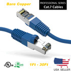 CAT7 SSTP RJ45 Network Patch Cord Ethernet Copper Cable - Length 50Ft-330Ft