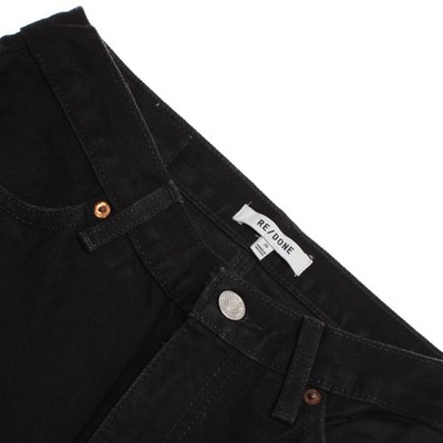 Re/Done NWT Denim Jeans Size 25 US 70s Low Rise Bell Bottom in Solid Black