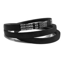 Durable Black V-Belt, X3 Wrapped Rubber, 80" Circumference