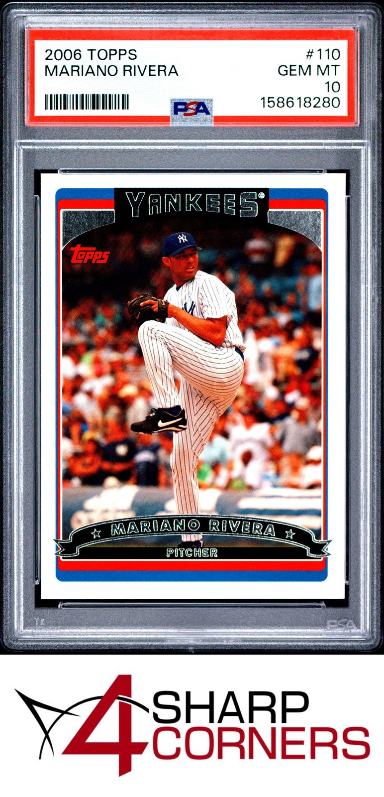 2006 TOPPS #110 MARIANO RIVERA YANKEES HOF PSA 10 view 1