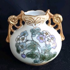 Royal Vienna (Alexandra Porcelain Works) Hand painted Small Posy Vase - 8cm Ht.