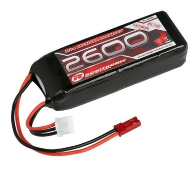 Robitronic - LiPo 2s 7.4v RX 2600mAh BEC 2/3A Straight 85x31x18mm 105gr