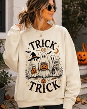 Trick or Treat Halloween Sweatshirt Cute