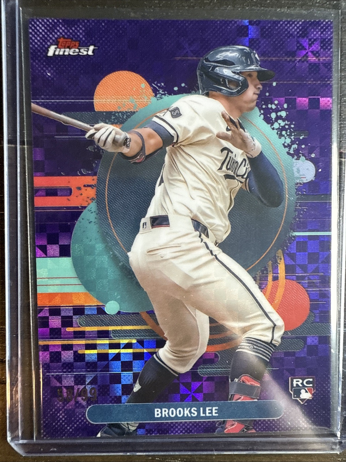 2025 TOPPS FINEST "UNCOMMON" PURPLE REFRACTOR SP #163 BROOKS LEE RC #'D 115/200