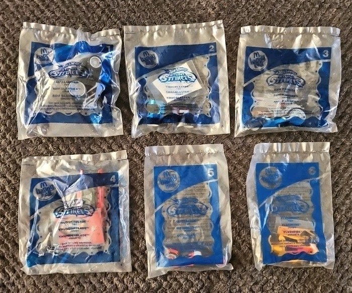 2007 McDonald's HOT WHEELS STUNT STRIKERS - SET OF 6. 