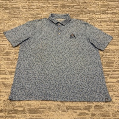Peter Millar Seaside Polo Men s XL PGA Southern Hills Sharks All Over Print