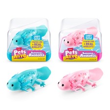 Pets Alive Robo Axolotl Swimming, Electronic Pet Toy 2 Pack Small, Series 1