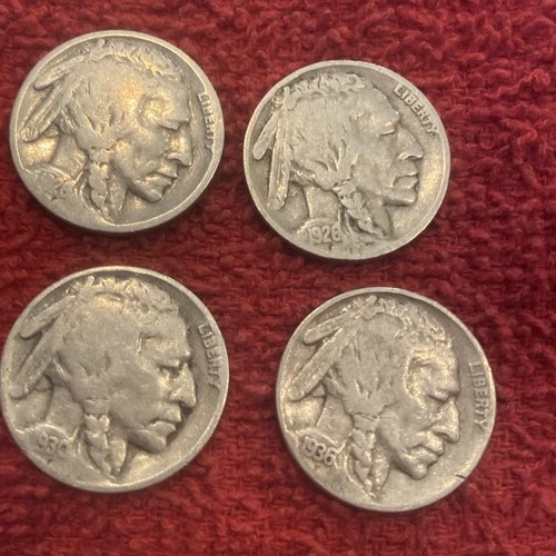 BUFFALO NICKELS 4 1926, 1928, 1930 and 1936