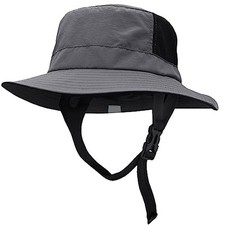 Surf Bucket Hat with UPF 50+ UV Protection, Waterproof Sun Hat with Dark Gray