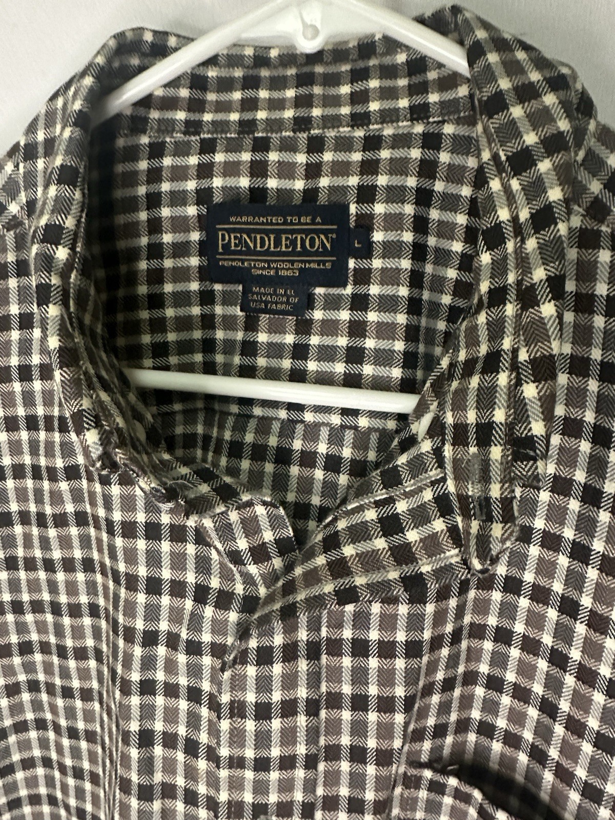 Pendleton Button Down Shirt Mens Large 100% Virgi… - image 4