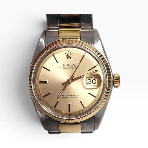 Rolex Datejust 36 mm Two Tone Champagne Oyster Automatic Watch 1601 Circa 19791