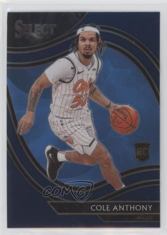 2020-21 Panini Select Courtside Retail Blue Cole Anthony #286 yf1