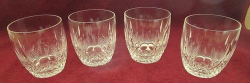 4 VINTAGE WATERFORD CRYSTAL COLLEEN OLD FASHIONED TUMBLER GLASSES 3 1/2"