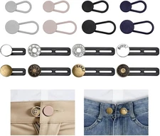 16 PCS Button Extenders for Jeans, Waist Adjuster for Pants - 1.8 Inches