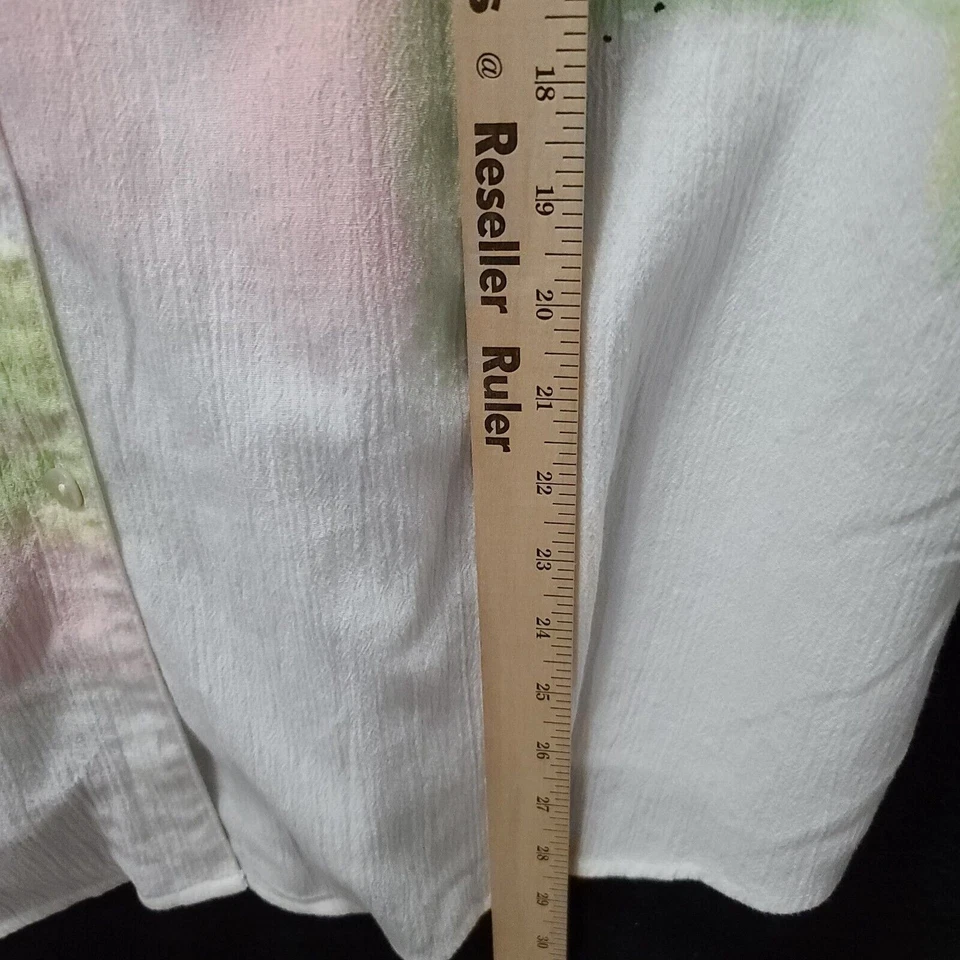 Camisa abotonada Napa Valley para mujer multicolor talla 1X mezcla de algodón manga larga Foto 4 de 4