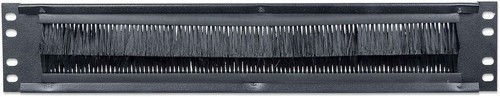 Intellinet Kabeldurchführung 48,3 cm 19" 2 HE (mit Bürstenleiste) schwarz 712774 - 第 3/4 張圖片
