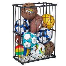 Garage Ball Storage Wall-Mounted  Floor Sports Equipment Organizer: Sports B...