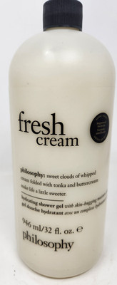 Philosophy Fresh Cream Hydrating SHAMPOO SHOWER Gel  32 fl. oz. NEW + pump