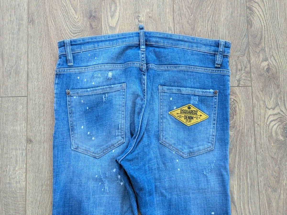 DSQUARED2 Tidy Biker Jean Blue Men's Denim Pants Made In Italy