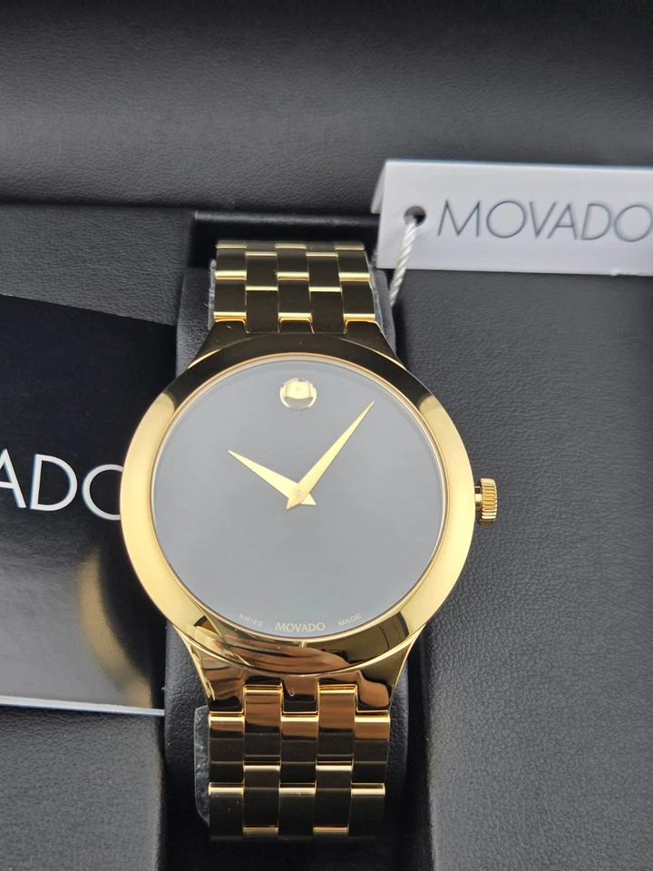 $1195 MSRP | Movado Men's Veturi Black Dial Stainless Steel Watch - 0607417 NEW - Image 2 of 4