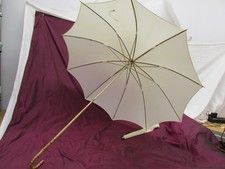Vintage Olwin Austria Polan Katz Parasol Umbrella Bamboo handle 36"