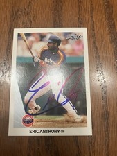 1990 Leaf Autographed Preview Eric Anthony #7 Rookie RC