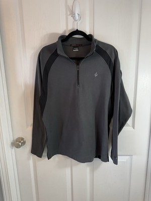 Nike Fit Dry Golf 1/4 Zip Pullover Shirt Men s Gray Large Tiger Woods Coll EUC
