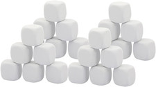 White EVA Foam Dices for Kids Graffiti, Building Blocks,Creative Painting,24Pcs