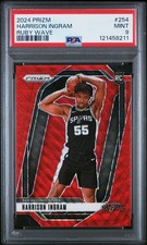 2024 PANINI PRIZM RUBY WAVE #254 HARRISON INGRAM PSA 9