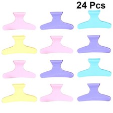 24Pcs Durable Plastic Hair Salon Clips Reusable Sectioning Clips for Styling