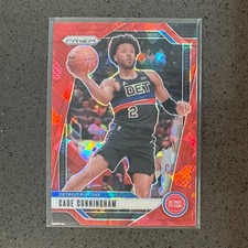 2024-25 Panini Prizm - Cade Cunningham #41 Red Cracked Ice PISTONS ALL-STAR