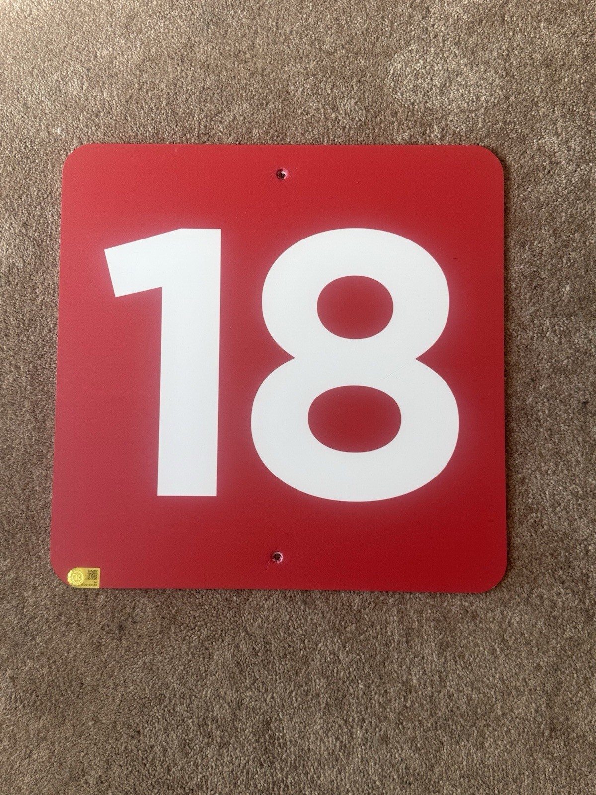 2025 Ryder Cup Hole 18 Number Sign Bethpage Black TRuEST Auth