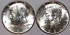 1964-D and 1964-P Kennedy Half Dollars - AU - #1176K50