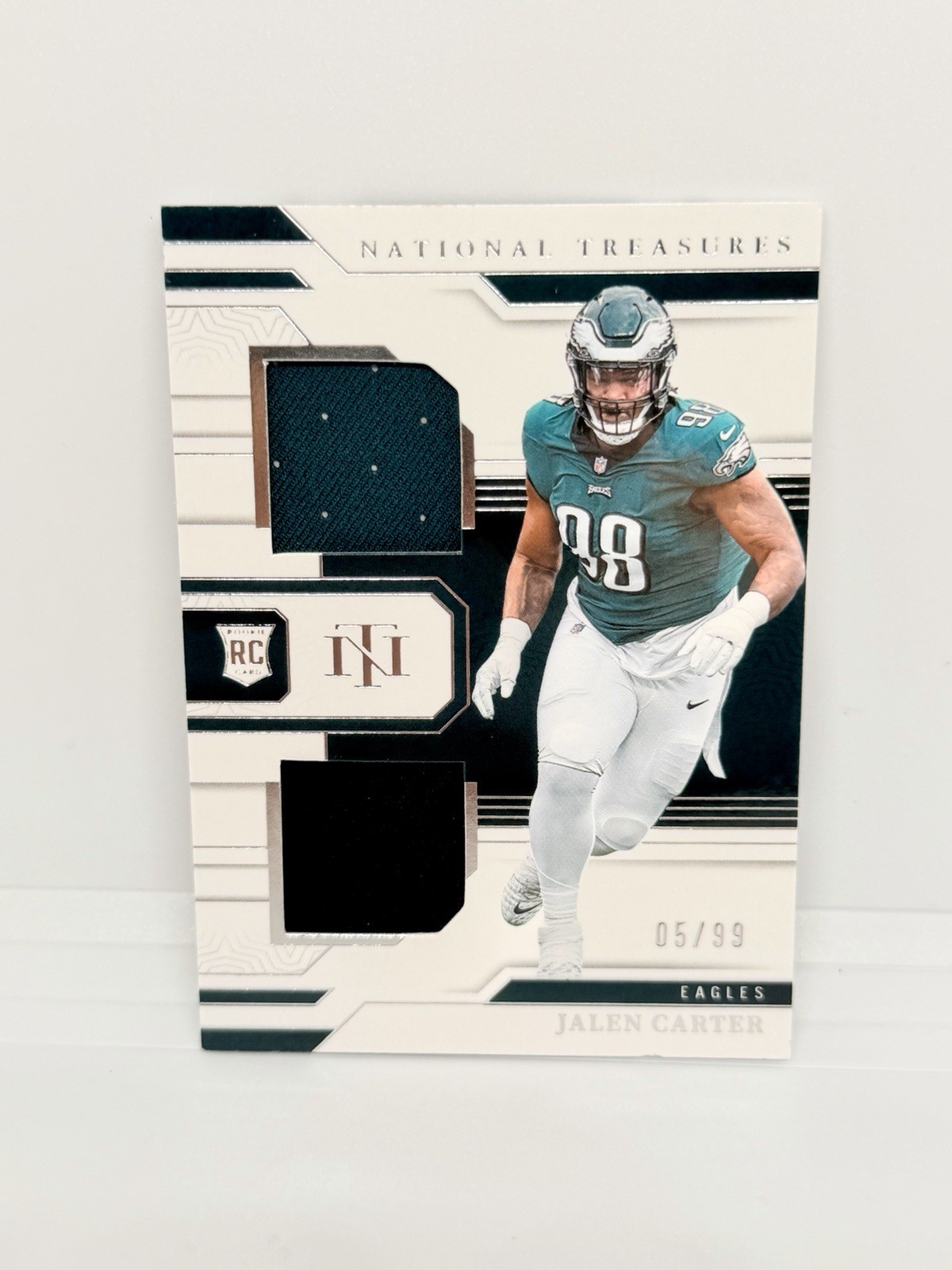 Jalen Carter Panini National Treasures Rookie Dual Materials #JCR Base