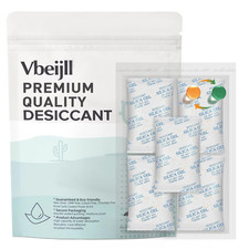 5 Gram (50 Pack) Color-Indicating Silica Gel Packets, Each 5 Pack Individually S