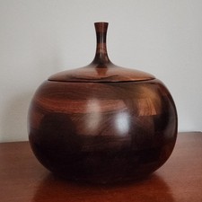 Brasilia Rosewood Ice Bucket w/Liner Vintage MCM Brazil 11 x 10" Immaculate