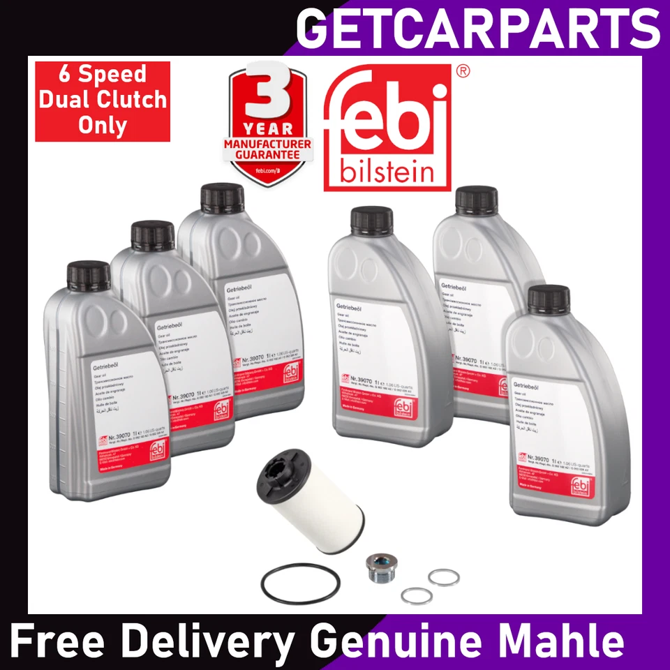 Audi DSG Gearbox Oil Filter Service Kit 6L Fit VW Skoda Seat Golf A3 Febi 171762
