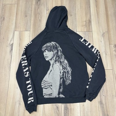 Taylor Swift The Eras Tour Black Hoodie Size Small S - Oversized Graphic AOP