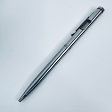 Vintage Pen Watch Digital Clock Chrome Silver 80s LCD Spares Repair Not Working