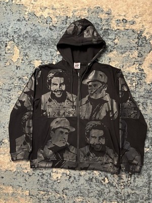 新品S ASAALI Kartell mafia windbreaker Asaali Black Monochrome Cartel Hoodie Size XL Brand New Retail