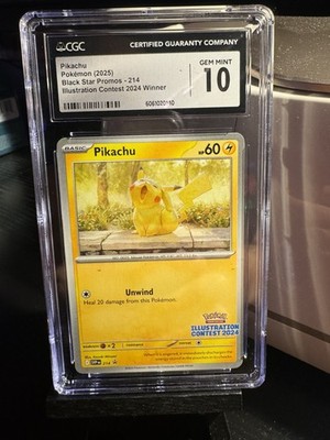 Pokemon Pikachu 2024 Illustration Contest SVP EN 214 CGC 10 Black