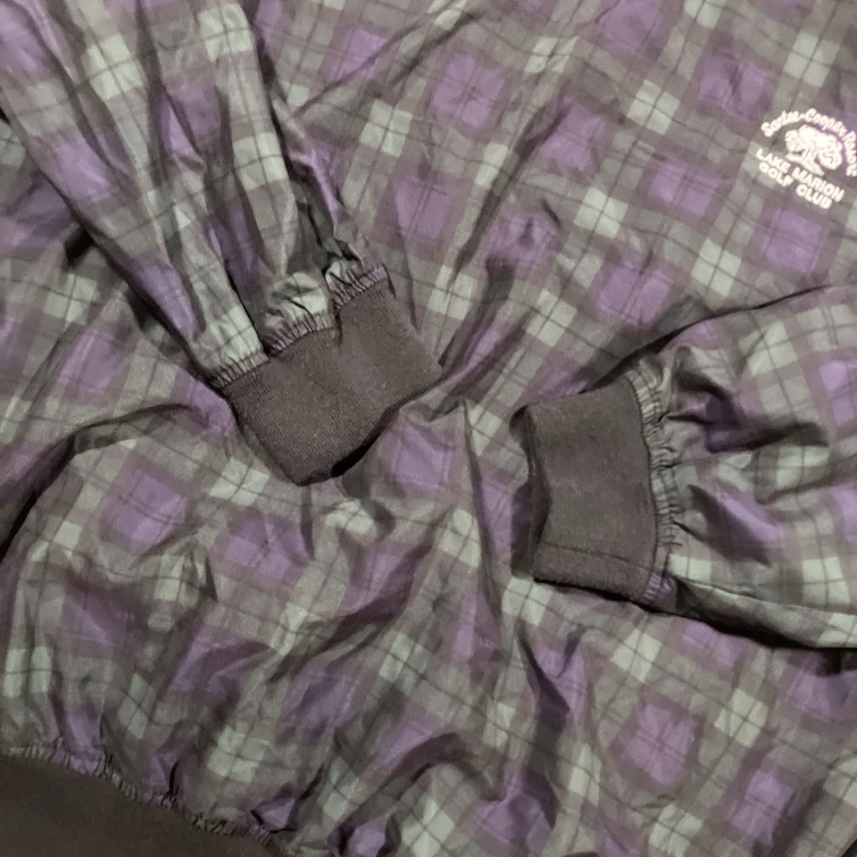 Abrigo cortavientos vintage Grand Slam negro reloj a cuadros para hombre grande núcleo de golf Foto 2 de 4