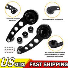 Pair Aluminum Billet Manual Window Crank Handle Winders Car Truck Glass Door New