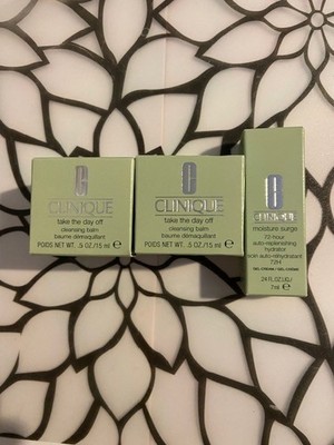 Clinique Pflege Set 3.teilig--MakeUp Entferner 2 x 15 g & Gel Creme 7 ml--Neu--