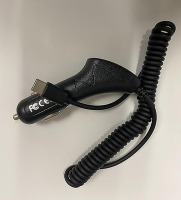 #ad #ad USB Type C Car Charger with Coiled Cable 12 24V Input 5V Output Black $1.95