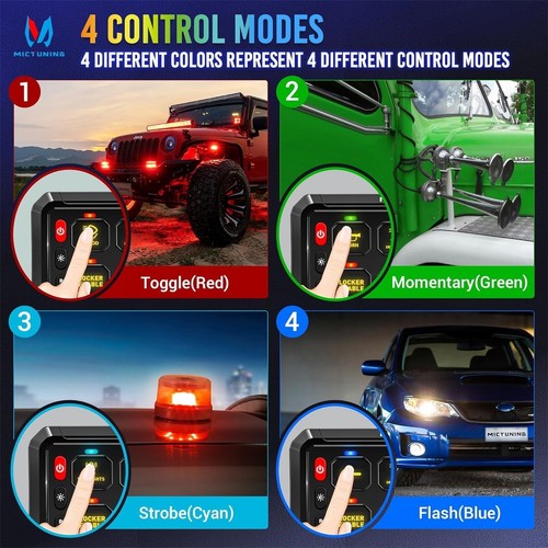 8/12 Gang Switch Panel, RGB Circuit Control Relay System Box for Offroad Marine - Picture 39 of 43