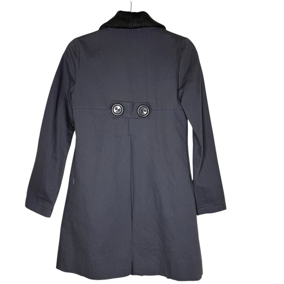 Abrigo plisado vintage ad:hoc le collezioni gris cintura imperio talla S Foto 4 de 4